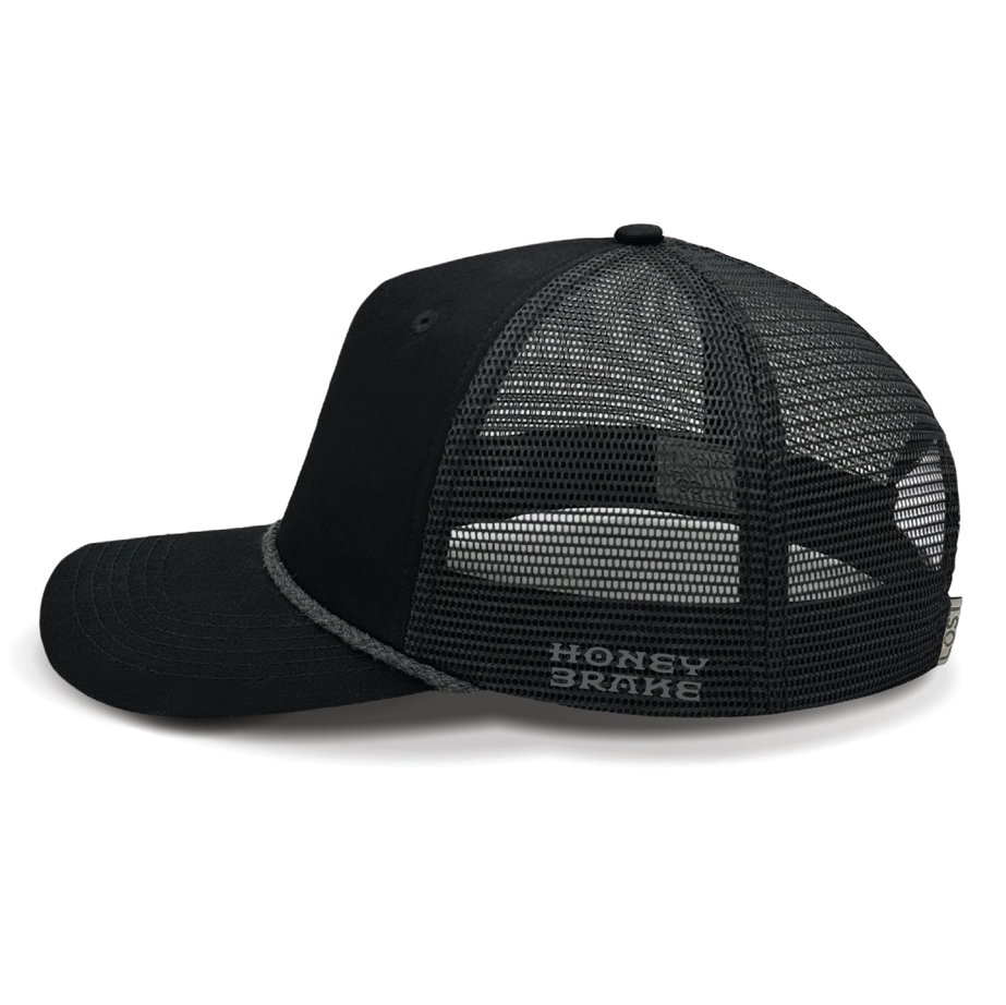Honey Brake X Lost Hat Leather Patch Ranchero Cap Blackout