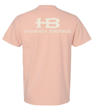 Honey Brake Logo SS Comfort Colors Tee Peachy