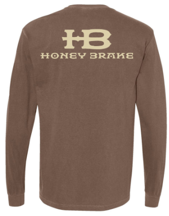Honey Brake Logo LS Comfort Colors Tee Expresso