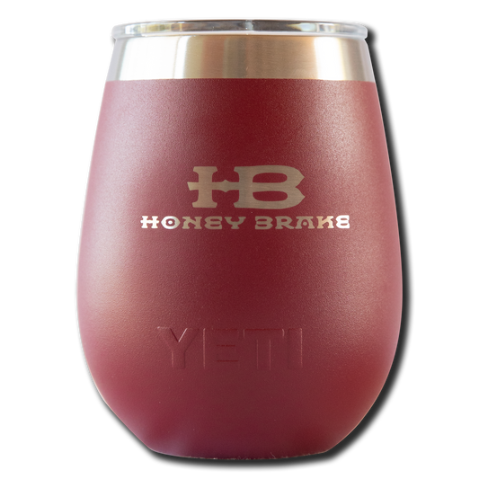 Yeti Rambler 10oz Wine Tumbler w/Honey Brake Logo w/Magslider Lid