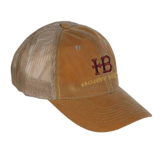 HB Tan Mesh Waxed Canvas Unstructured Hat