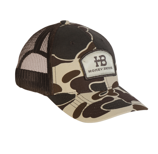 HB Brown Camo Patch Structured Hat