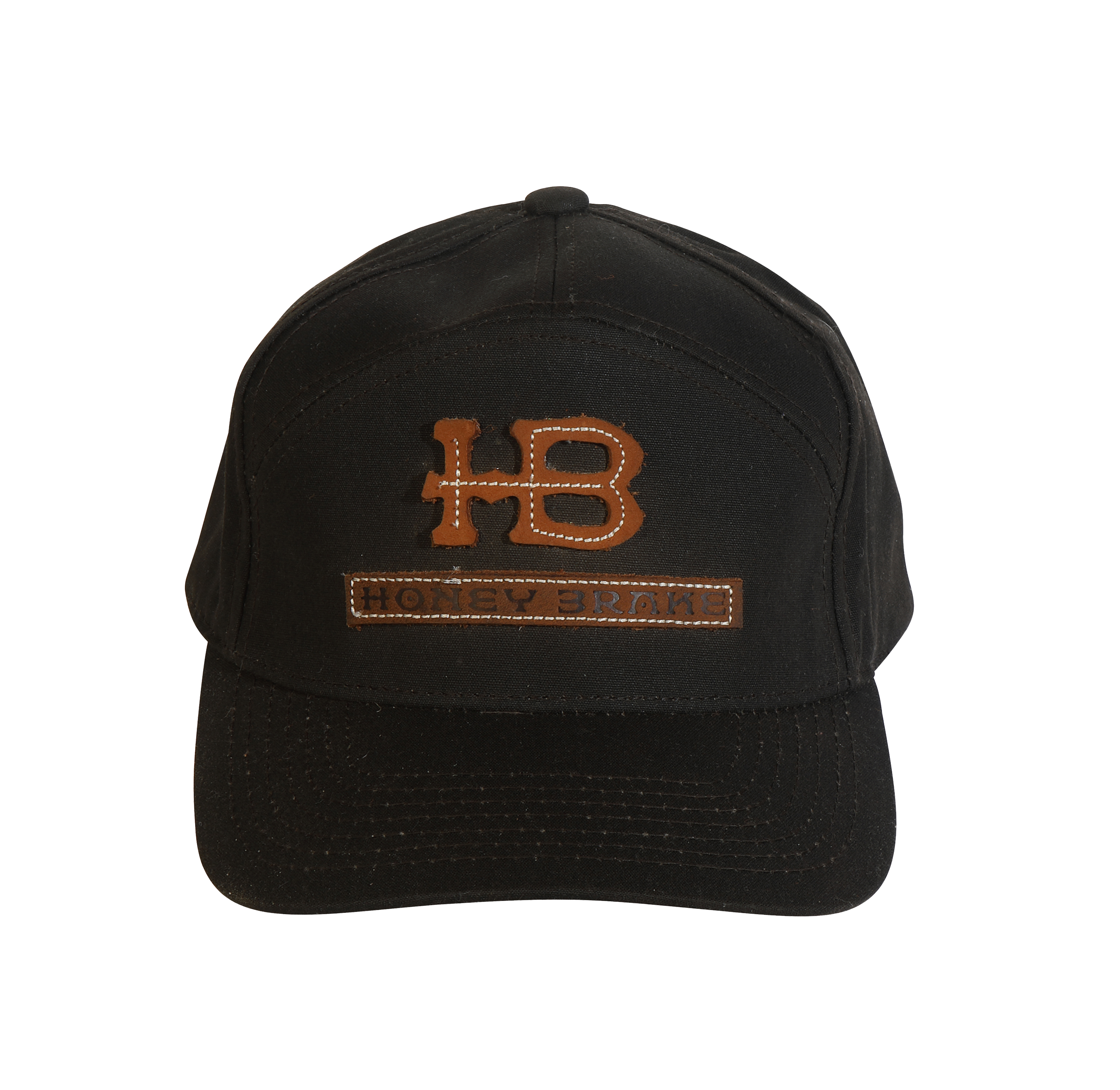 HB Leather Patch Waxed Canvas Structured Hat