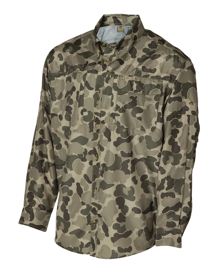 Banded ACC OTL Fishing Shirt- Old School Pine Camo