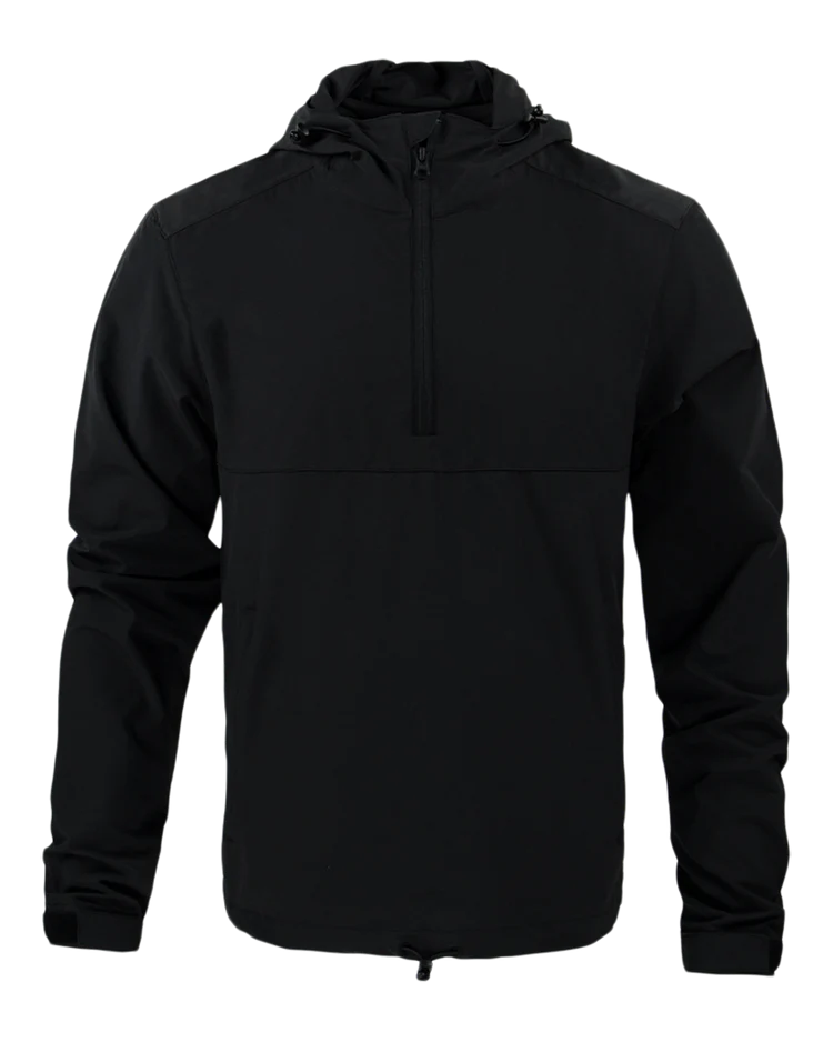 Banded Daybreaker Hooded Pullover- Black