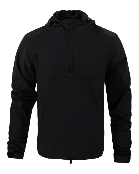 Banded Daybreaker Hooded Pullover- Black