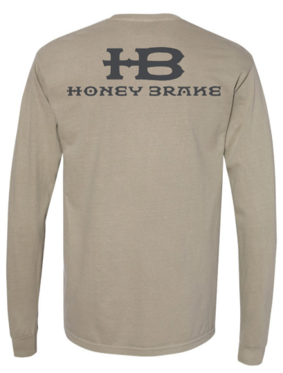 Honey Brake Logo LS Comfort Colors Tee Sandstone