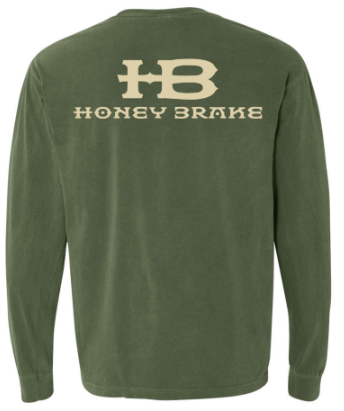 Honey Brake Logo LS Comfort Colors Tee Hemp