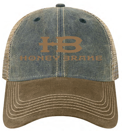Honey Brake Waxed Cotton Mesh Back Trucker Navy/Brown/Java