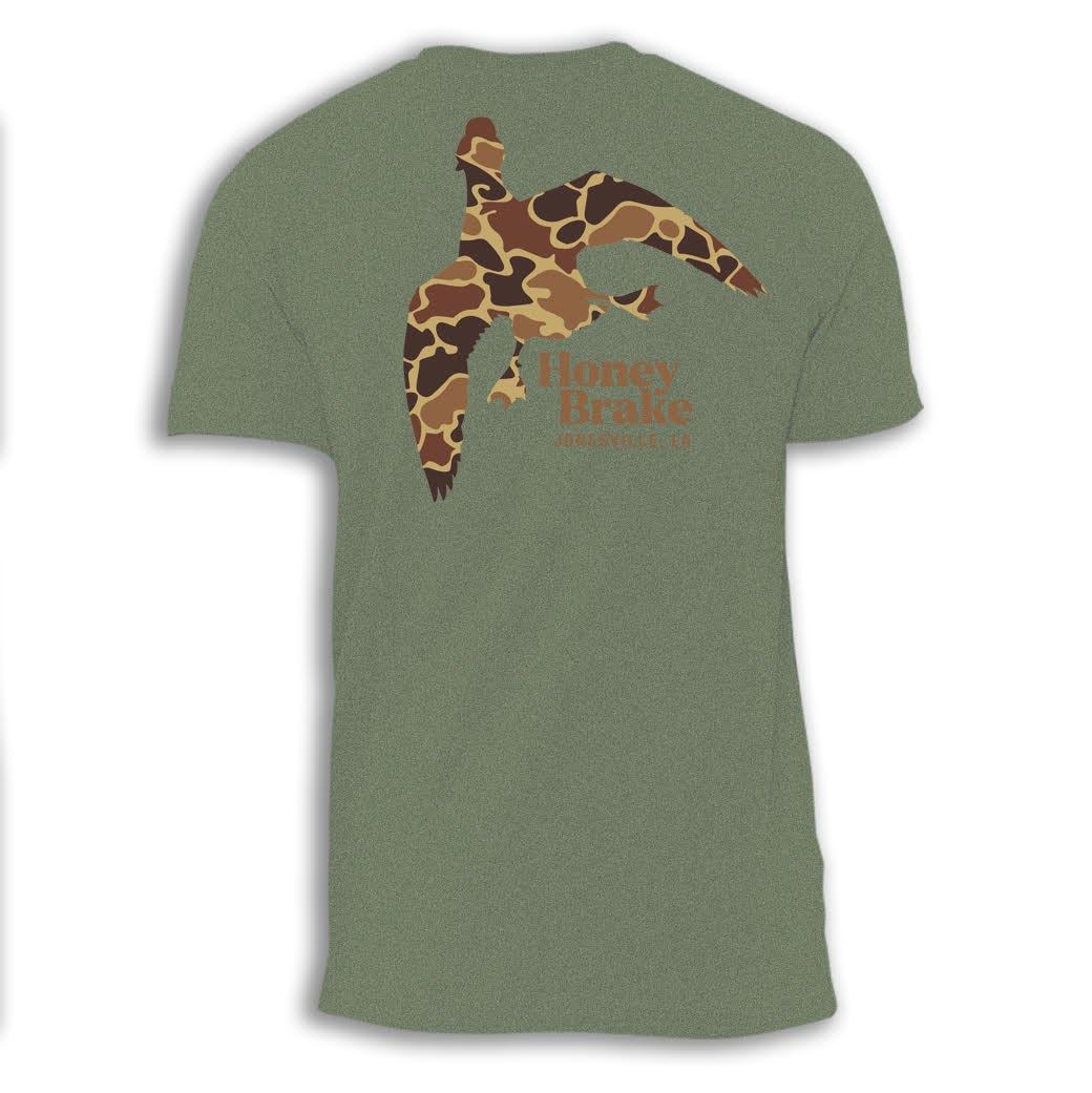 HB Military Green Old Camo Duck Short Sleeve