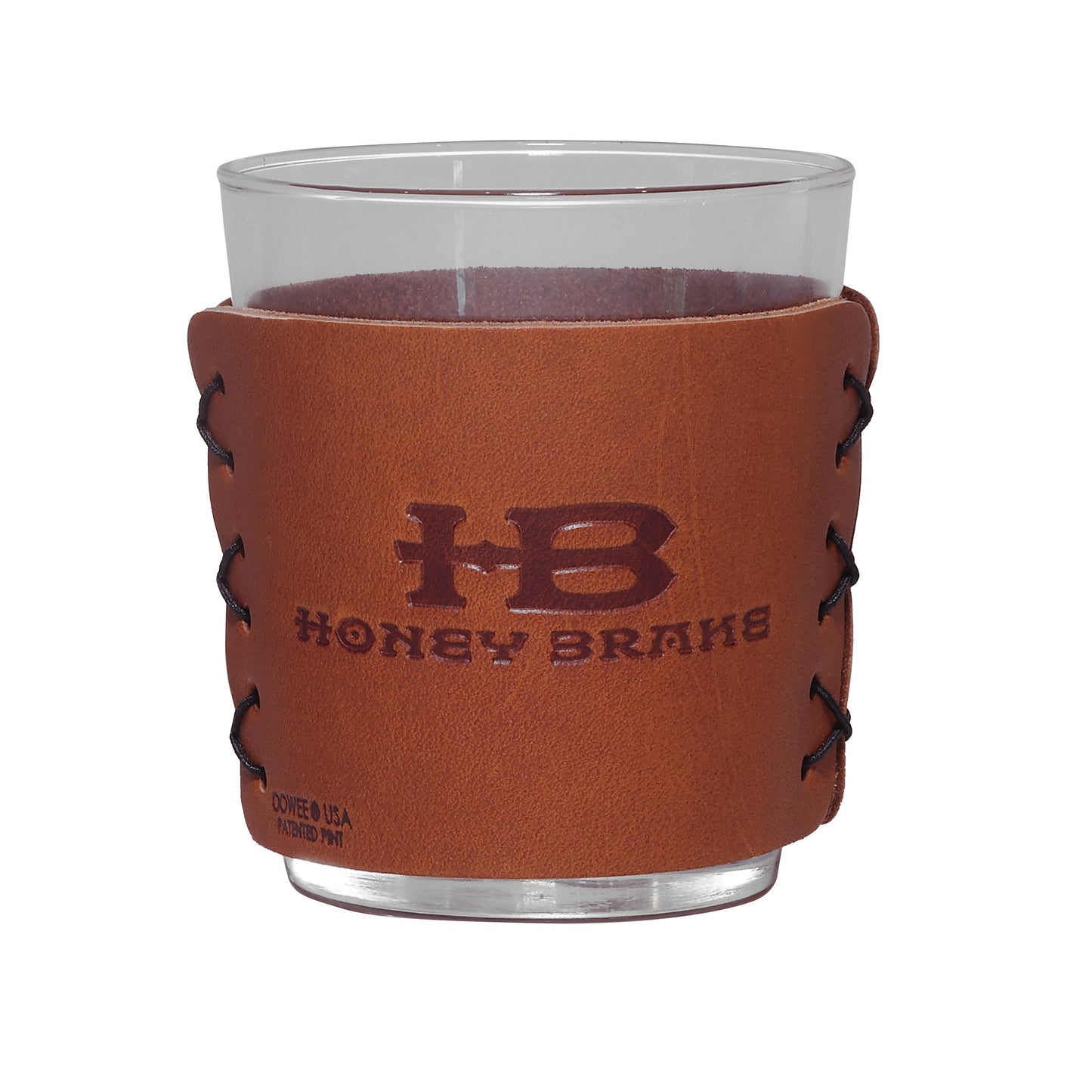 HB Leather Whiskey Glass Set