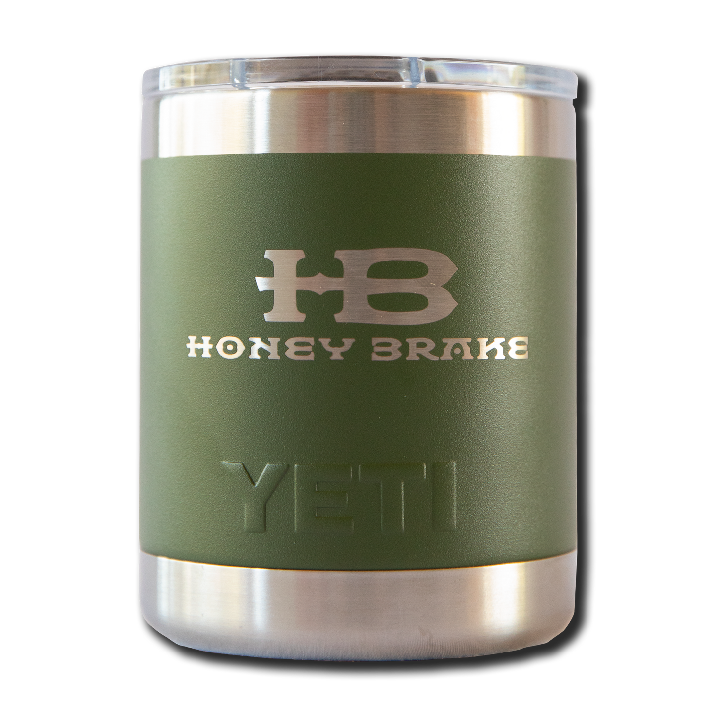 Yeti Rambler 10oz Lowball w/Honey Brake Logo w/Magslide Lid