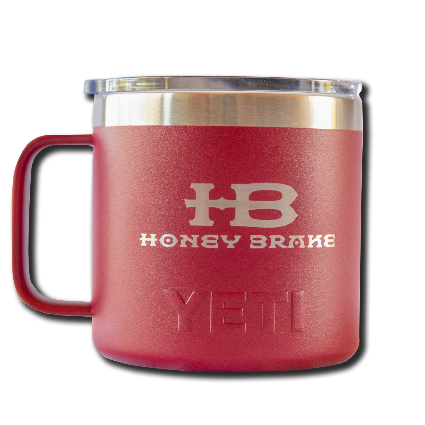 Yeti Rambler 14oz Mug w/Honey Brake Logo w/Magslide Lid